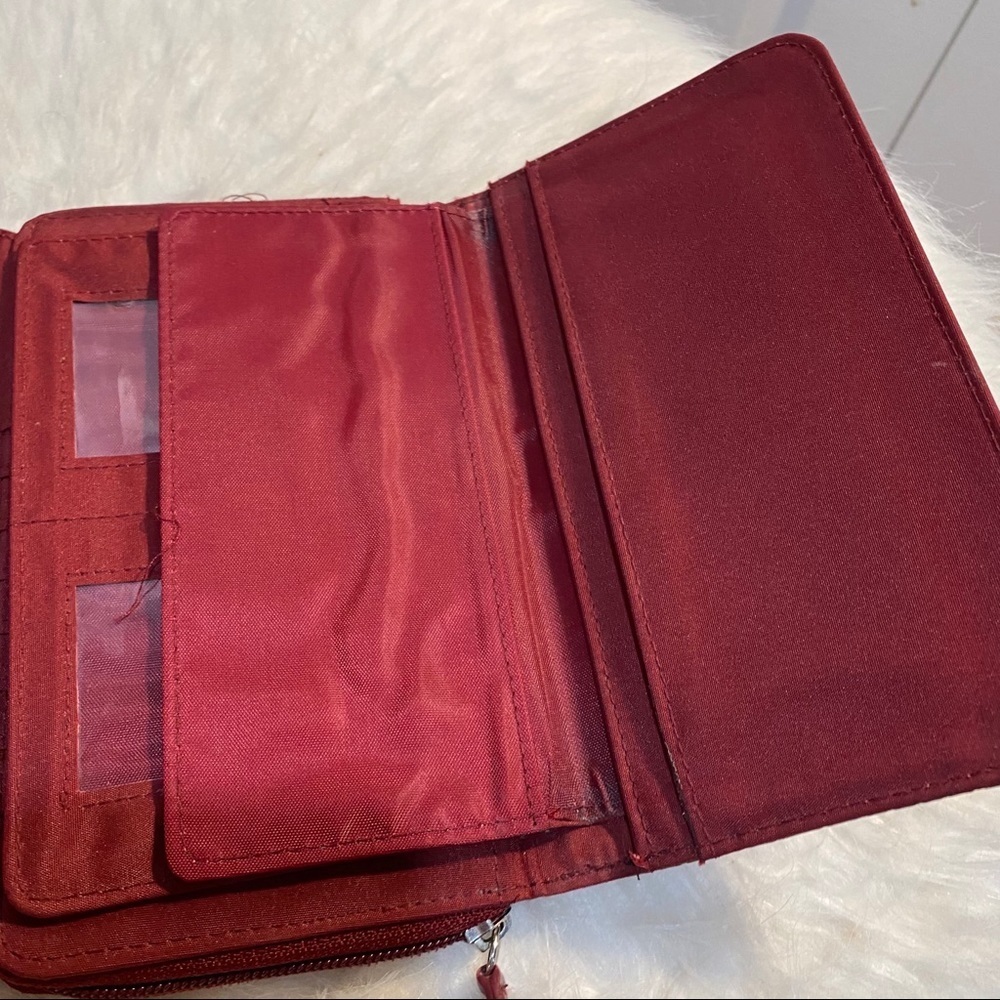 Red Snakeskin Vintage Large Wallet - Picture 4 of 7